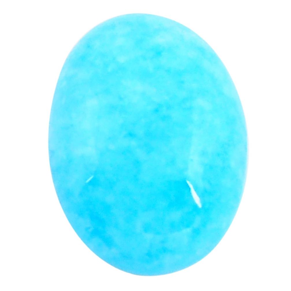 16.30cts smithsonite blue cabochon 22x16 mm oval loose gemstone s14357