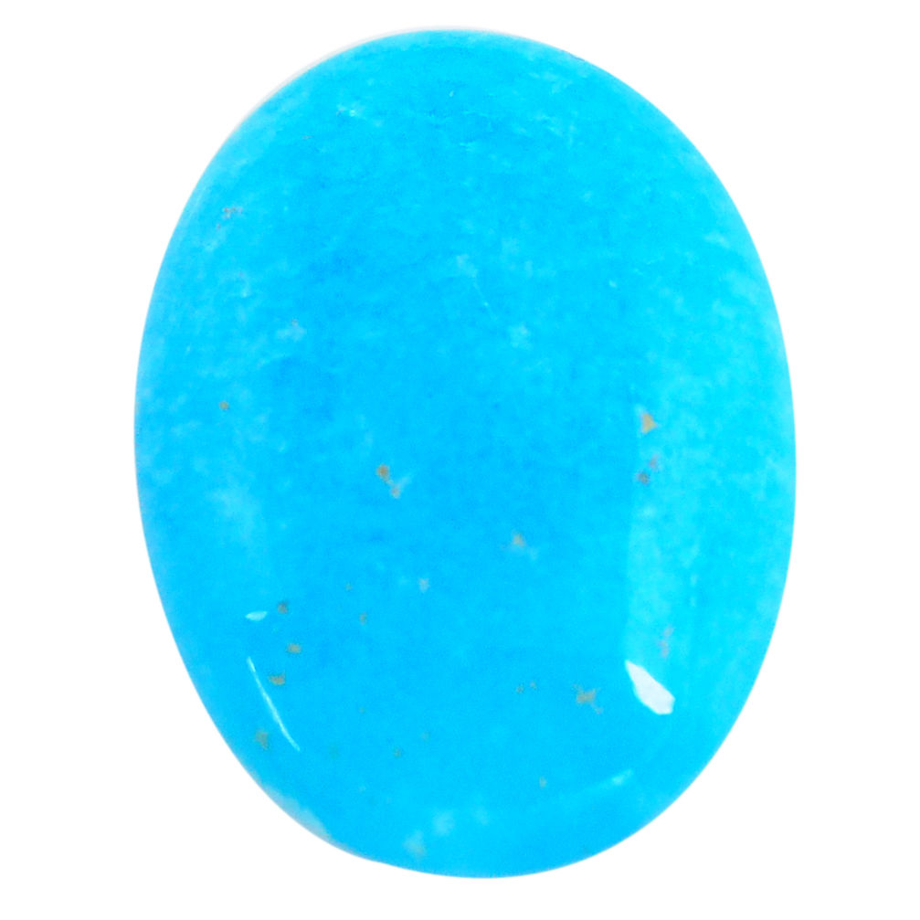 38.45cts smithsonite blue cabochon 35x26 mm oval loose gemstone s14334