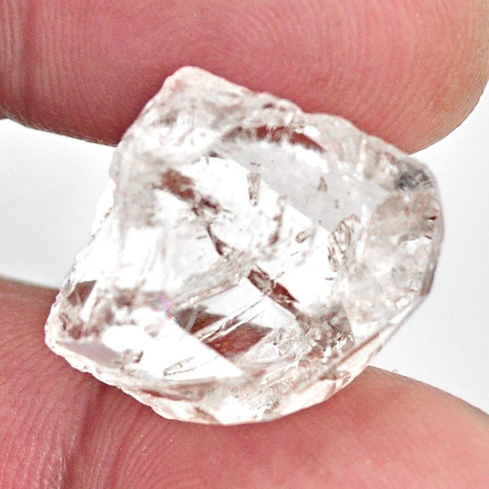  herkimer diamond white rough 15x15 mm loose gemstone s15818