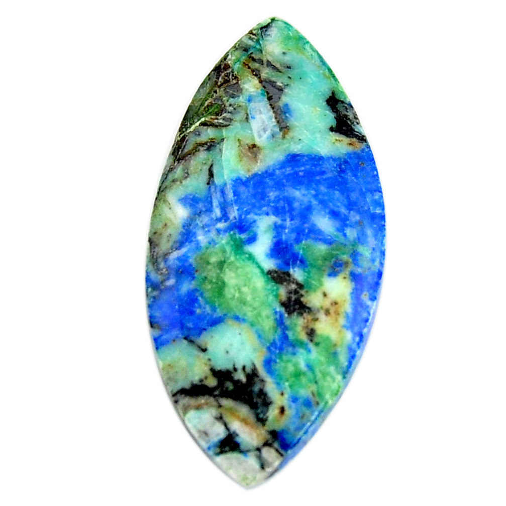  turquoise azurite blue 37x17.5mm marquise loose gemstone s15825