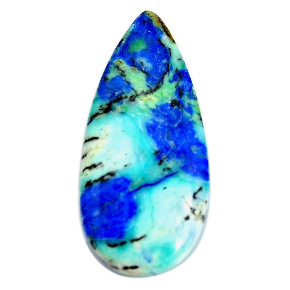  turquoise azurite blue 37x17 mm pear loose gemstone s15829