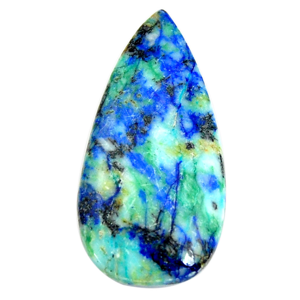  turquoise azurite blue 38x18.5 mm pear loose gemstone s15832