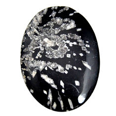  chrysanthemum black cabochon 40x27.5 mm loose gemstone s15941