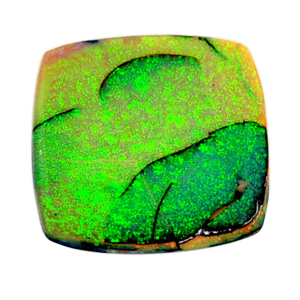 an fire opal green cabochon 22x22 mm loose gemstone s15981
