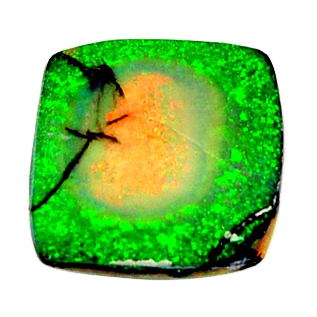 an fire opal green cabochon 17x17 mm loose gemstone s16028