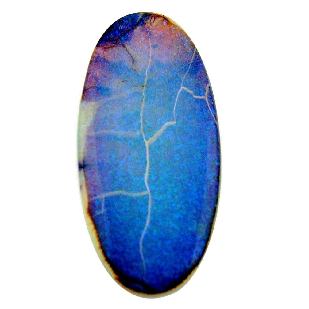 g opal multi color cabochon 43x19 mm oval loose gemstone s16052