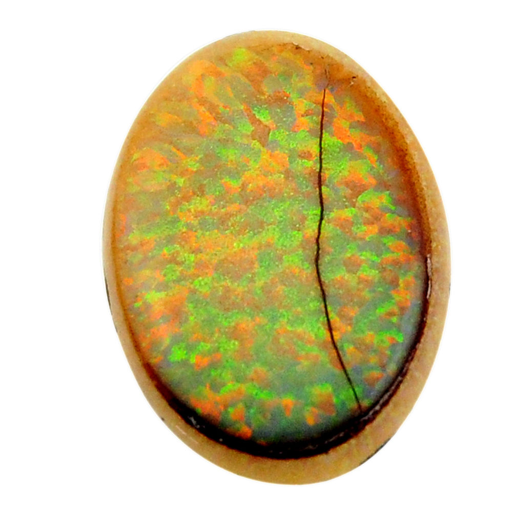 g opal multi color cabochon 27x18 mm loose gemstone s16074