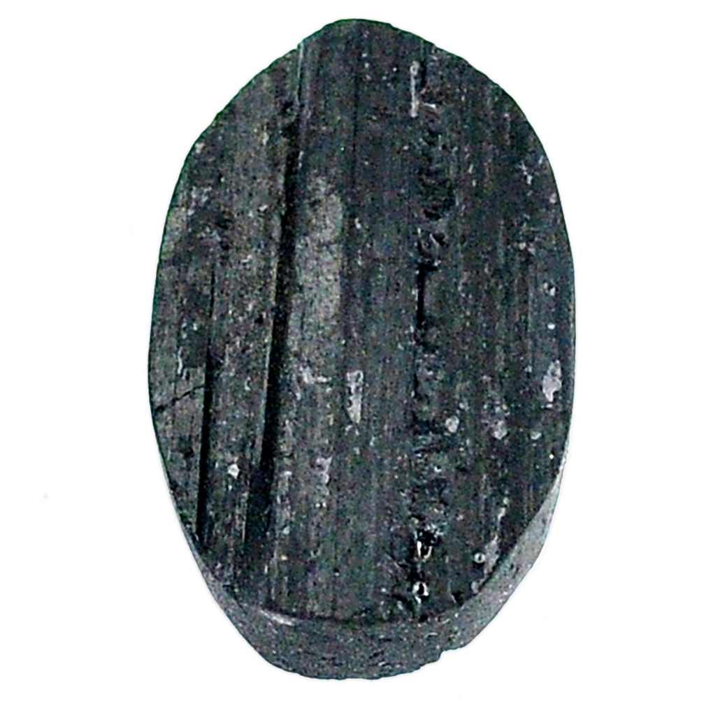20.90ct raw black tourmaline protection stone 22.5x15 mm loose gemstone s22536