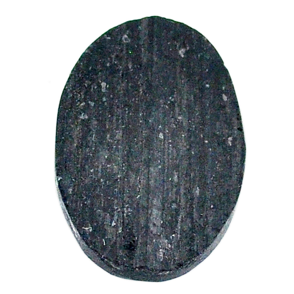 22.35ct raw black tourmaline protection stone 25x17mm oval loose gemstone s22532