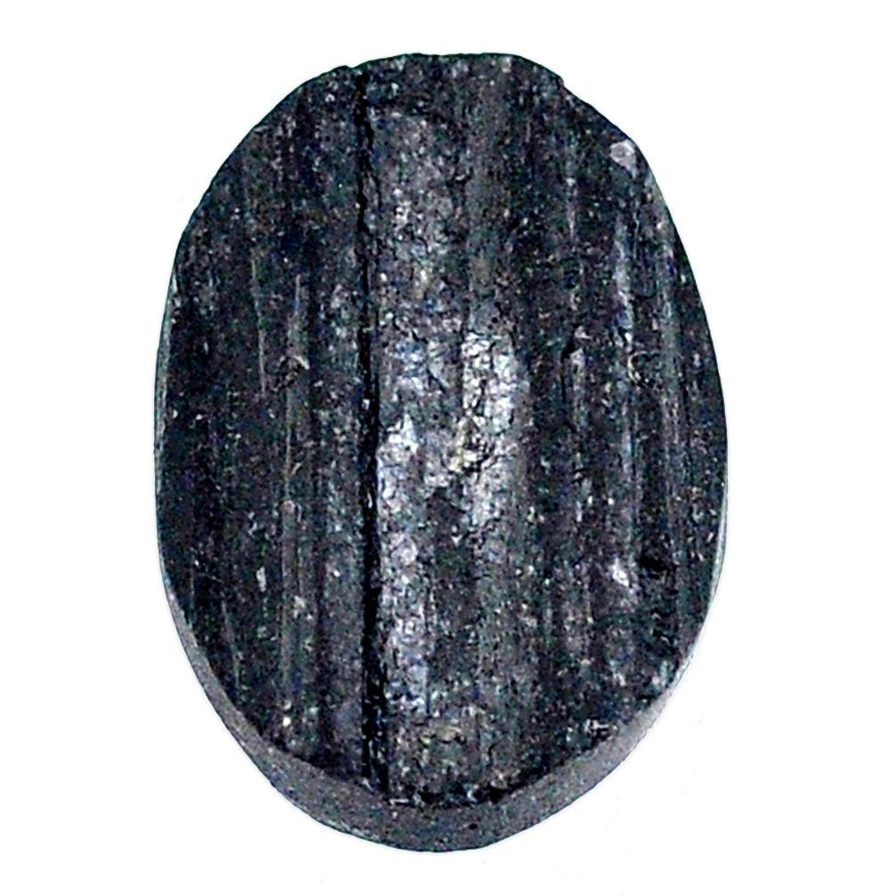 23.95ct raw black tourmaline protection stone 22x16mm oval loose gemstone s22539