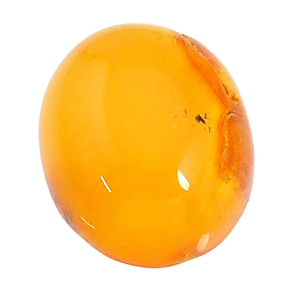 4.45cts amber yellow cabochon 15x11 mm oval loose gemstone s22792