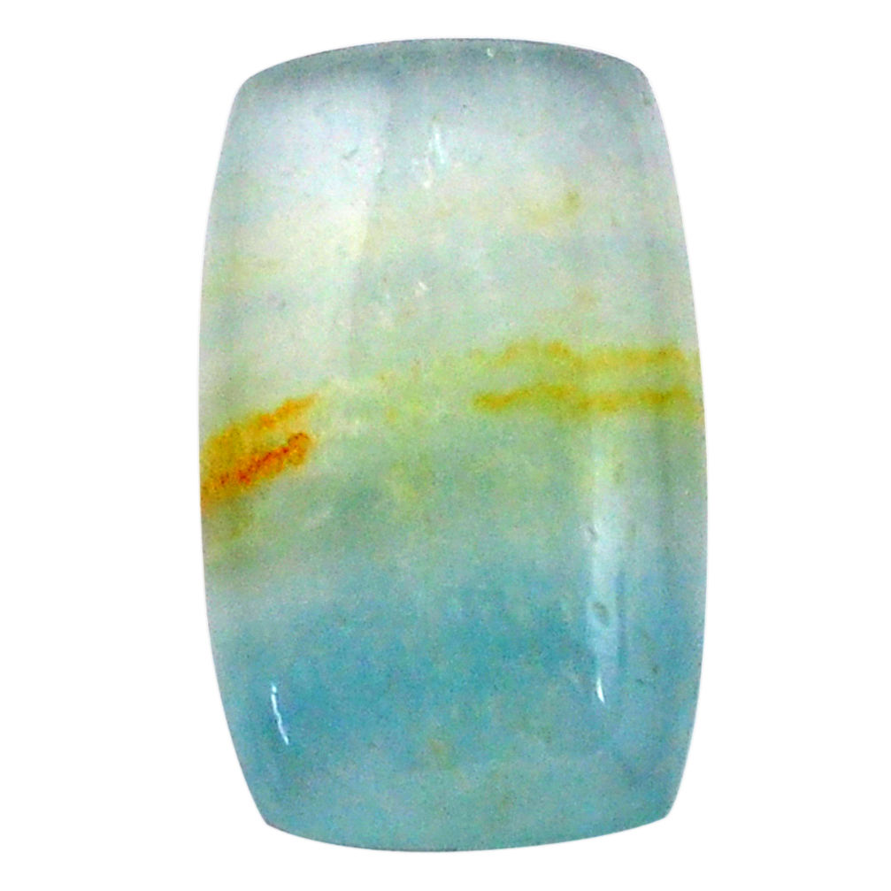 23.40cts aquatine lemurian calcite cabochon 26x16 mm loose gemstone s25565