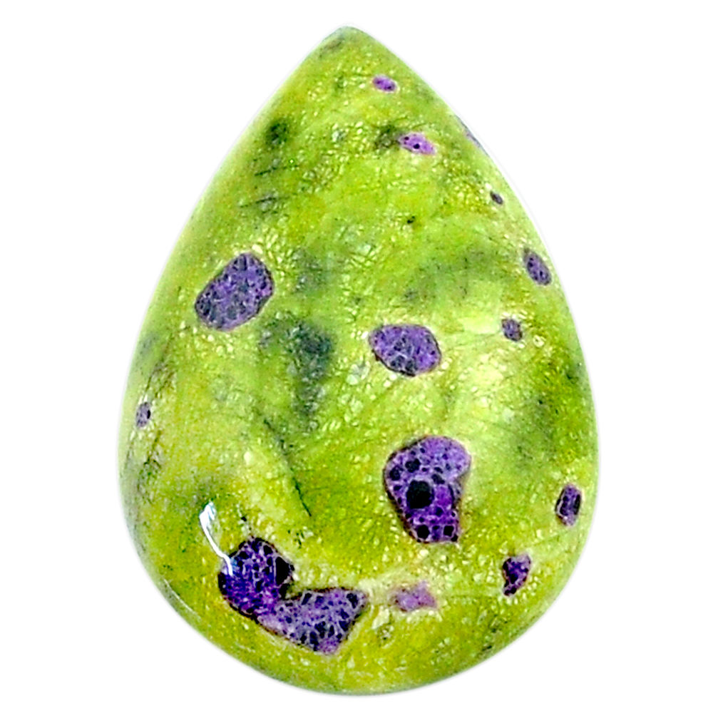 13.05cts atlantisite stichtite-serpentine 22.5x15 mm pear loose gemstone s24389