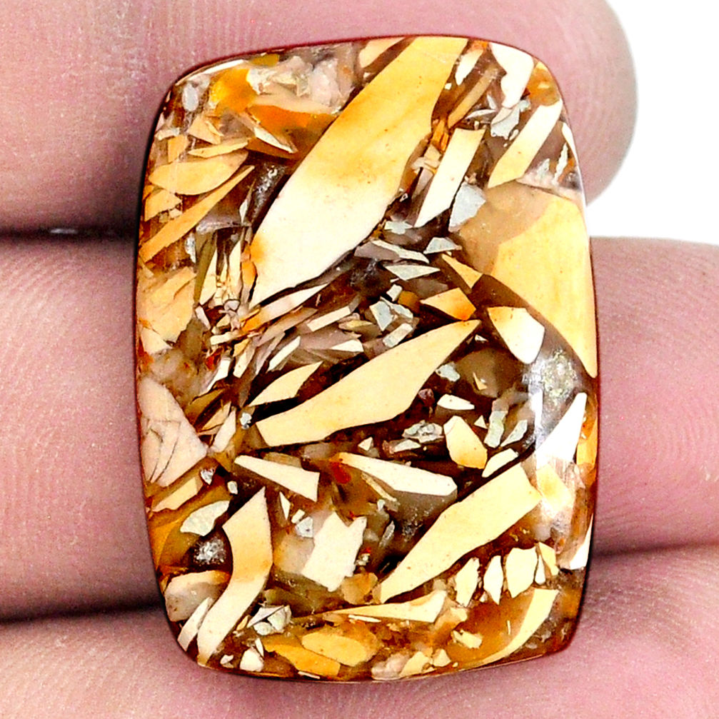 21.20cts brecciated mookaite (australian jasper) 29x21 mm loose gemstone s20843