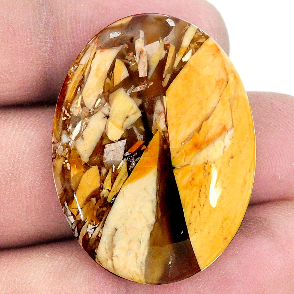 35.05cts brecciated mookaite (australian jasper) 34x25.5mm loose gemstone s20853