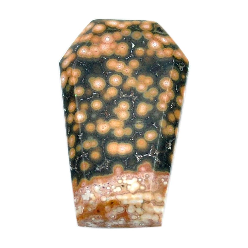 Coffin 22.85cts ocean sea jasper (madagascar) 29x17mm loose gemstone s27299