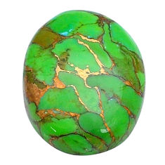 15.30cts copper turquoise green cabochon 22x16 mm oval loose gemstone s28713