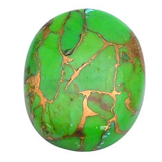 17.05cts copper turquoise green cabochon 22x16 mm oval loose gemstone s28717