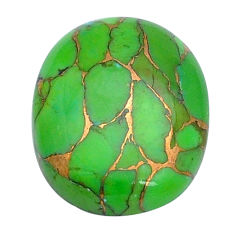16.05cts copper turquoise green cabochon 22x16 mm oval loose gemstone s28719