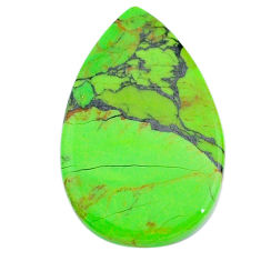 16.20cts copper turquoise green cabochon 32.5x20 mm pear loose gemstone s24896