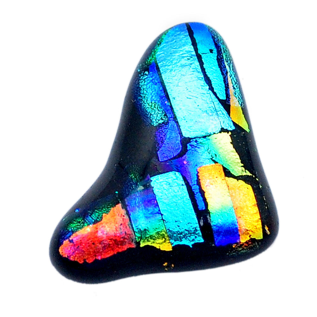 25.15cts dichroic glass multicolor cabochon 27x20 mm fancy loose gemstone s27552