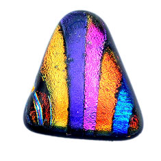 37.95cts dichroic glass multicolor cabochon 29x24 mm fancy loose gemstone s27551