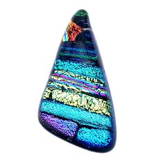 22.95cts dichroic glass multicolor cabochon 32x15 mm fancy loose gemstone s27556