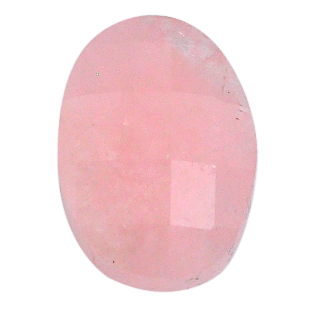 Faceted 13.15cts morganite pink cabochon 19x13 mm oval loose gemstone s20559