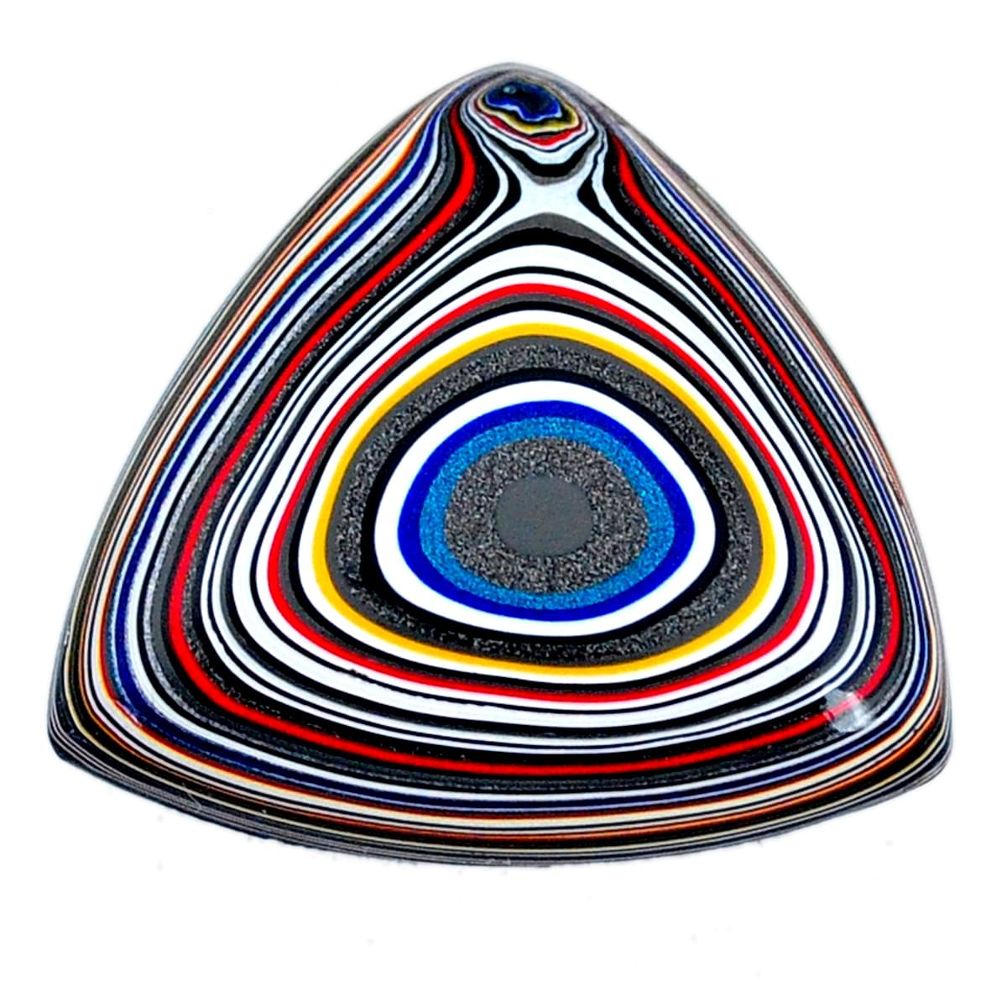 11.30cts fordite detroit agate cabochon 25x25 mm trillion loose gemstone s21355