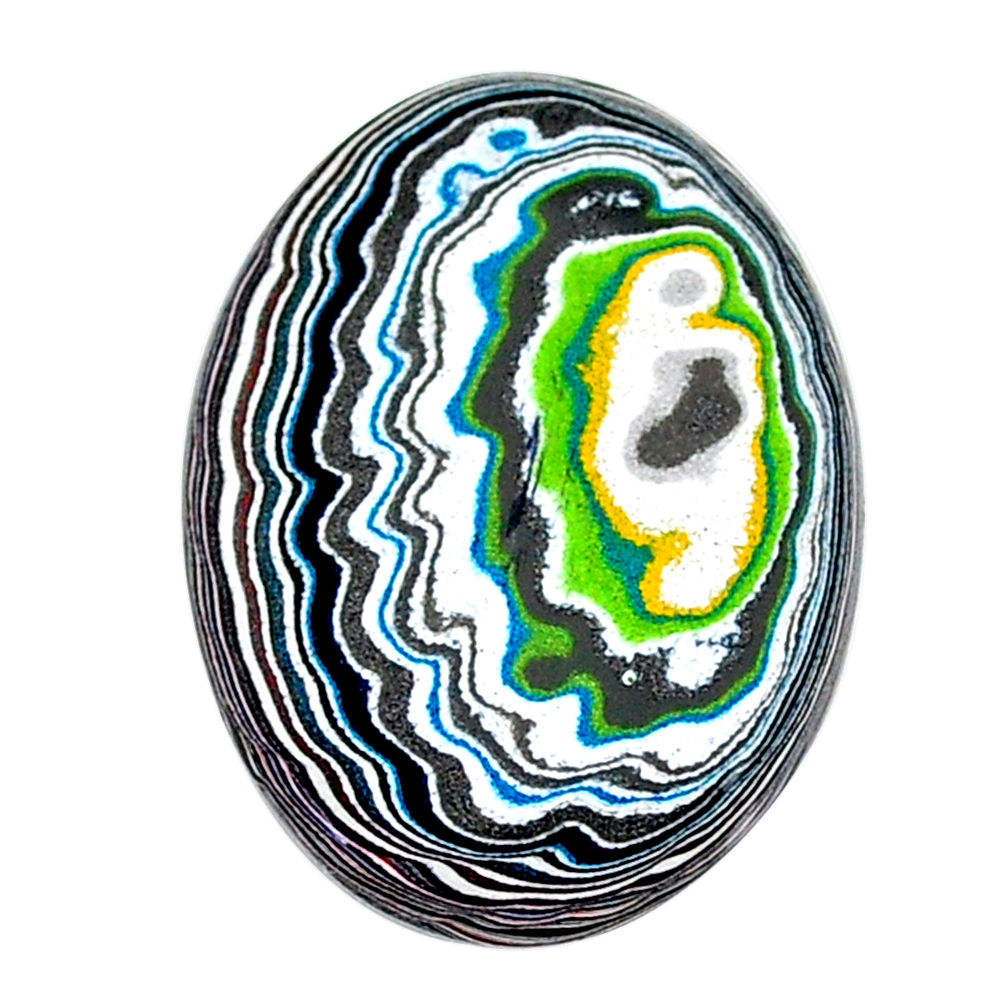 8.95cts fordite detroit agate cabochon 28x21 mm oval loose gemstone s22435