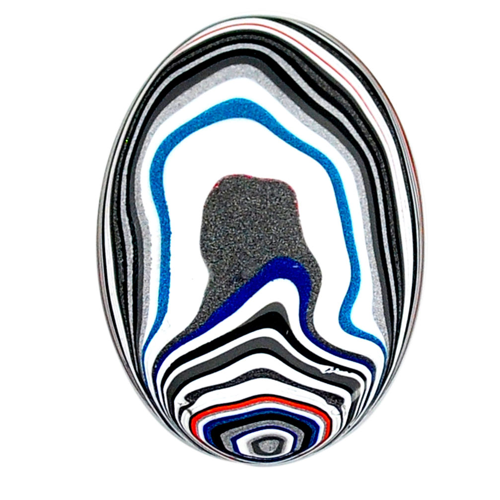 5.40cts fordite detroit agate cabochon 30x20 mm oval loose gemstone s22470