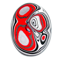 9.30cts fordite detroit agate cabochon 32x22 mm oval loose gemstone s22421