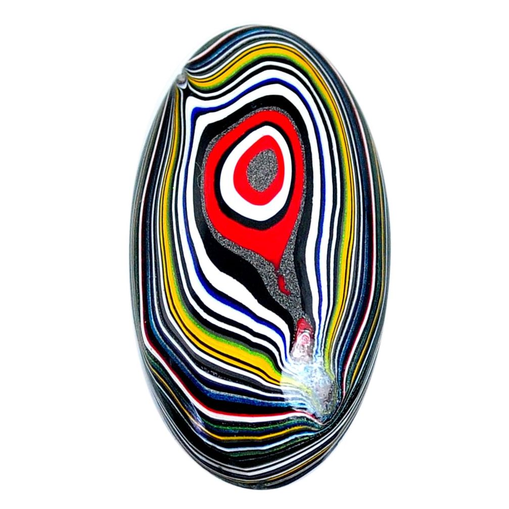 13.10cts fordite detroit agate cabochon 33x17.5 mm oval loose gemstone s21357