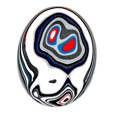 14.75cts fordite detroit agate cabochon 34x25 mm oval loose gemstone s22414