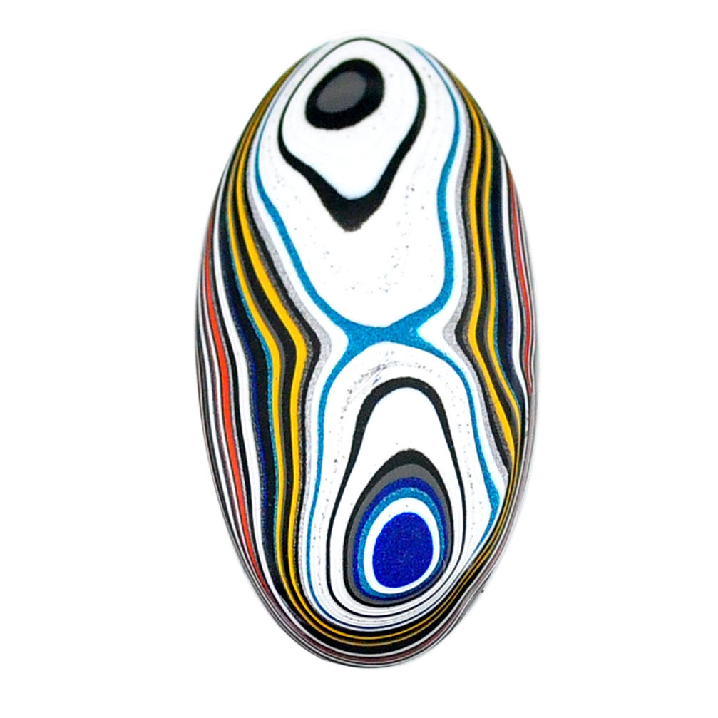 9.30cts fordite detroit agate cabochon 35.5x18 mm oval loose gemstone s22440