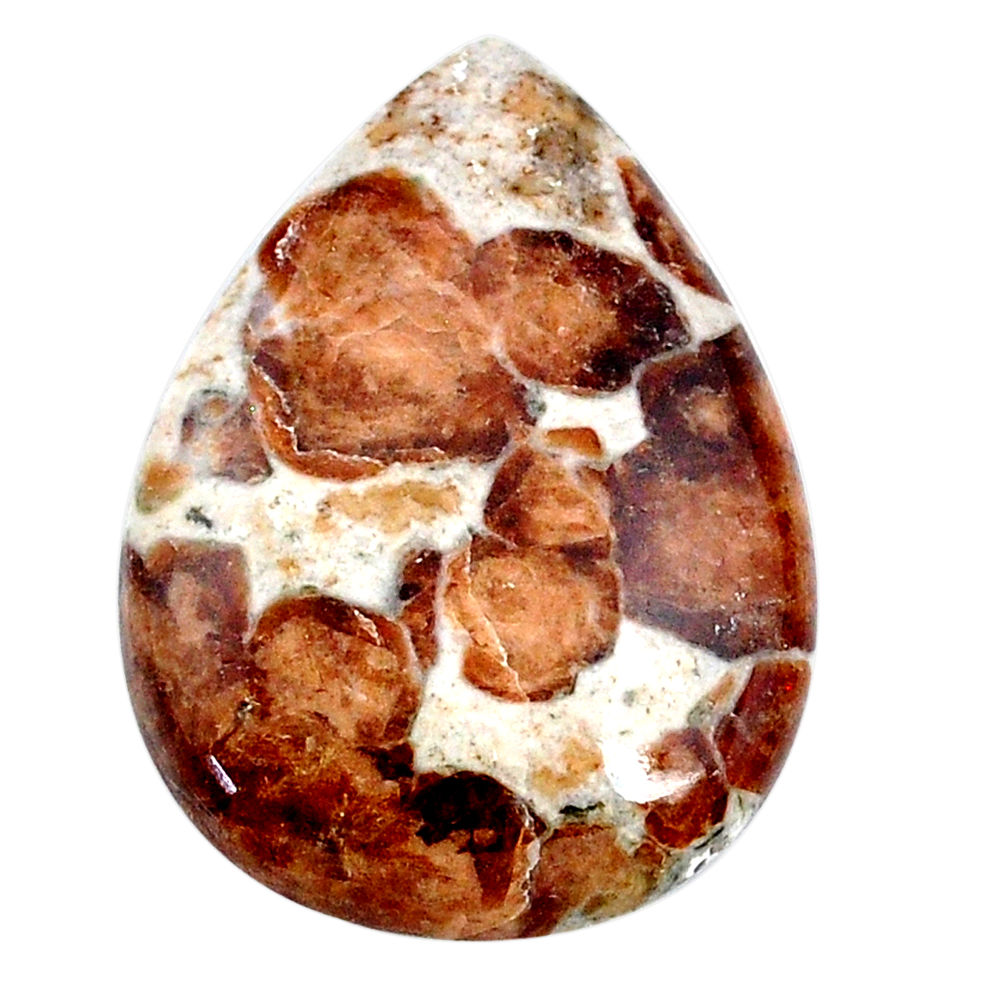 45.20cts garnet in limestone spessartine 35x25 mm pear loose gemstone s20893