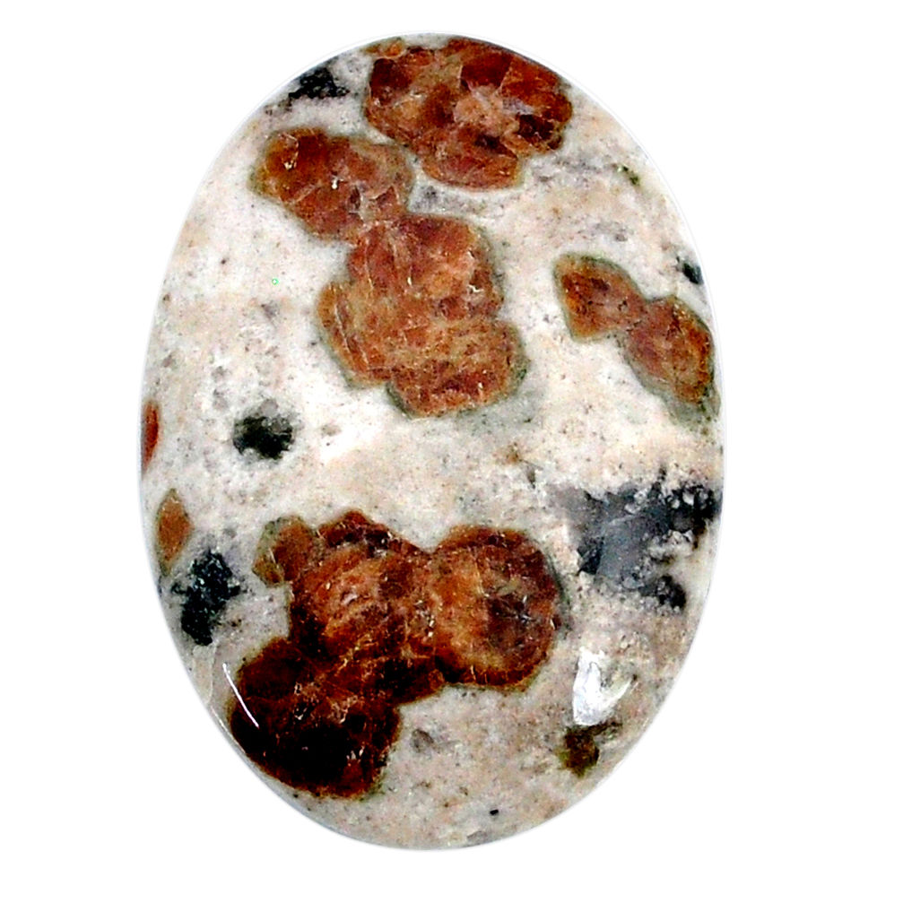 33.70cts garnet in limestone spessartine 36x24 mm oval loose gemstone s20894