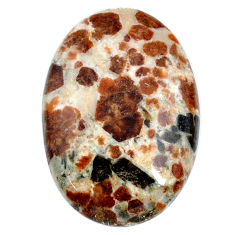 48.90cts garnet in limestone spessartine 37x25 mm oval loose gemstone s20898