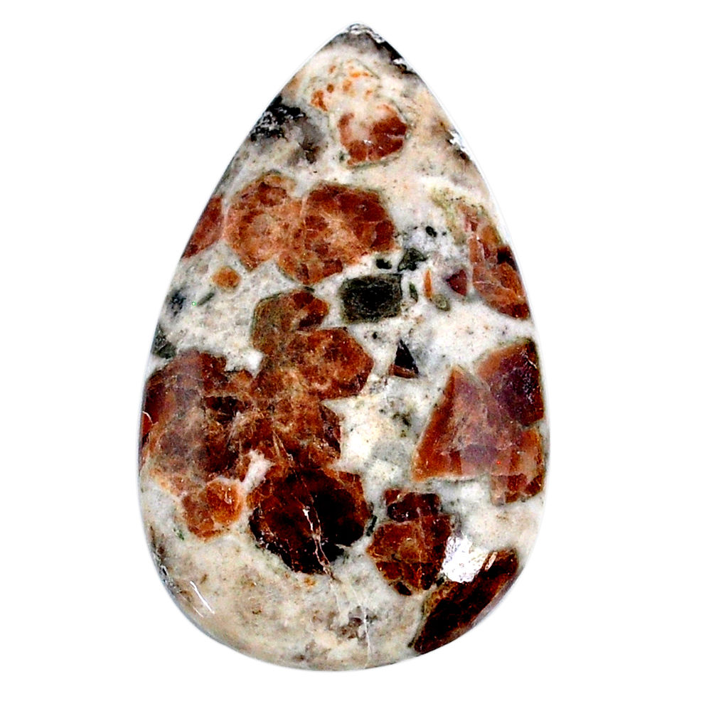 47.30cts garnet in limestone spessartine 43.5x26 mm pear loose gemstone s20892