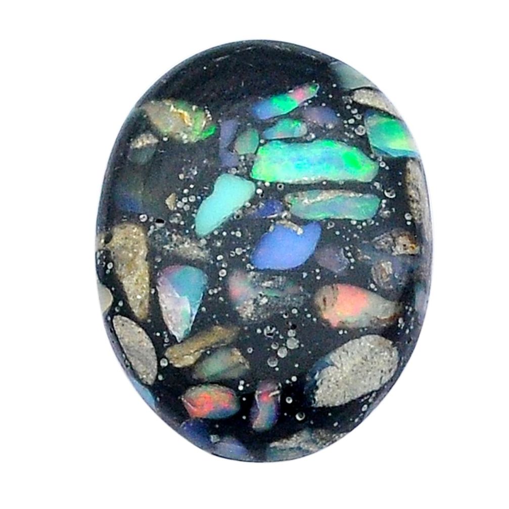 10.35cts matrix ethiopian opal 23.5x18 mm oval loose gemstone s28345