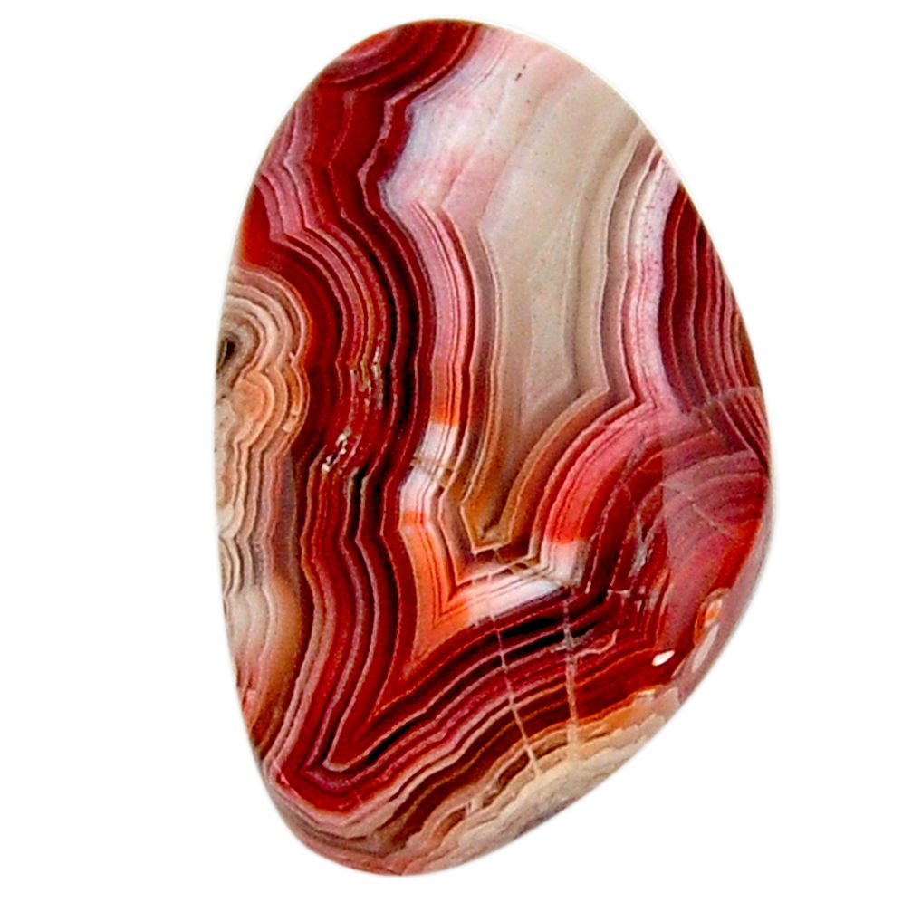 13.45cts mexican laguna lace agate cabochon 23x14 mm oval loose gemstone s18821