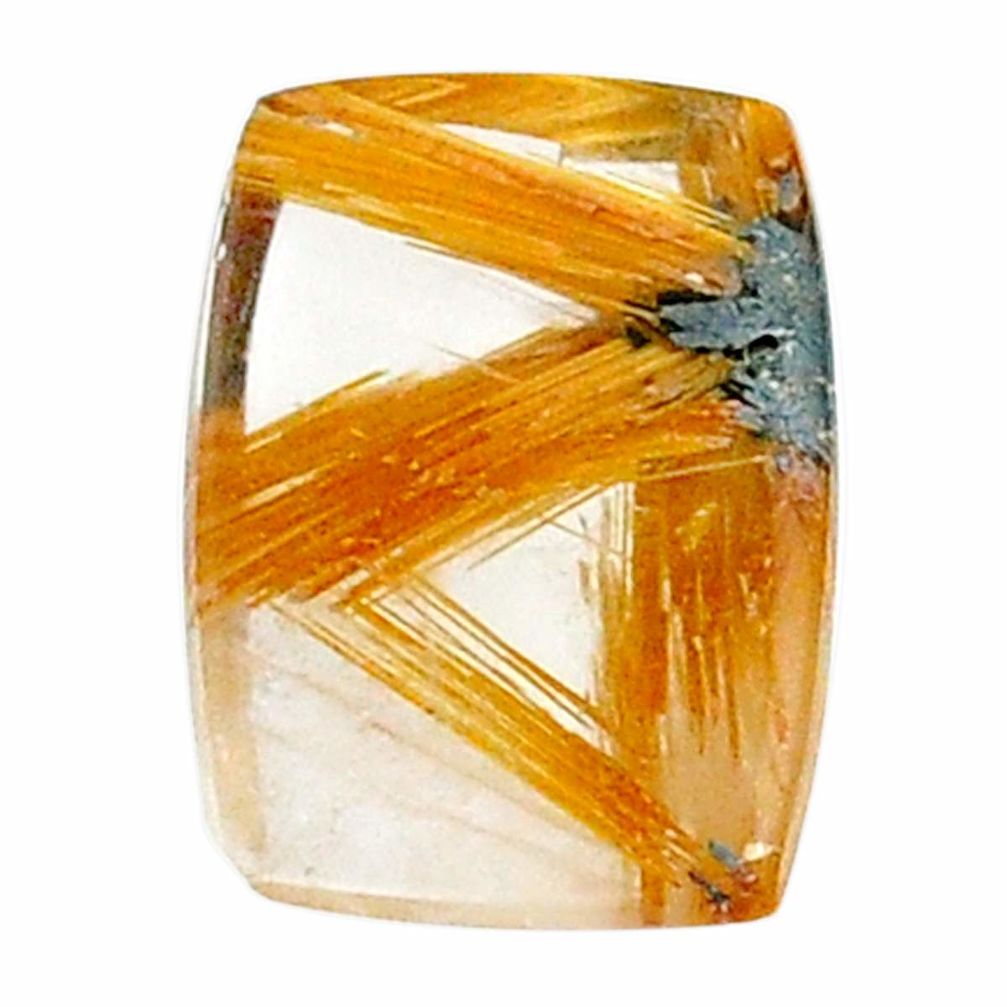 Natural 8.45c star rutilated quartz golden 16x11mm octagan loose gemstone s21209
