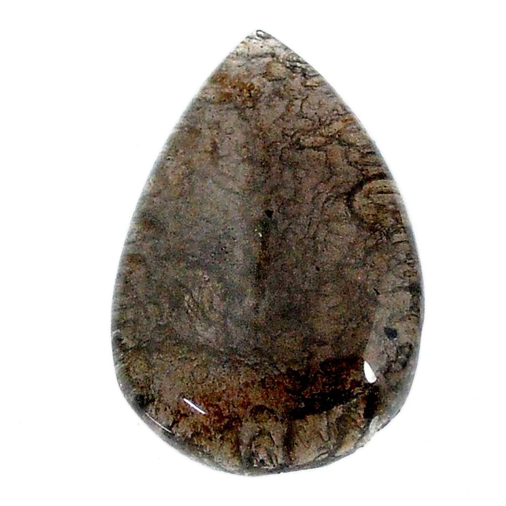 Natural 23.25cts agni manitite brown cabochon 28x19mm pear loose gemstone s22728