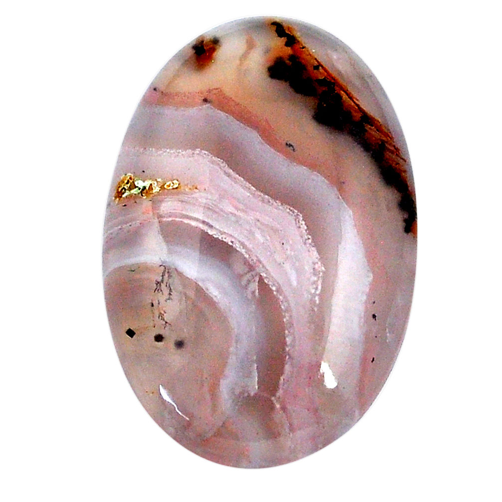 Natural 20.45cts agua nueva agate white cabochon 28x18 mm loose gemstone s26228
