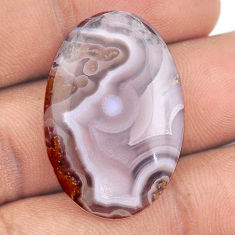 Natural 21.30cts agua nueva agate white cabochon 30.5x20mm loose gemstone s25766