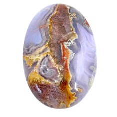 Natural 35.30cts agua nueva agate white cabochon 32x21 mm loose gemstone s26223