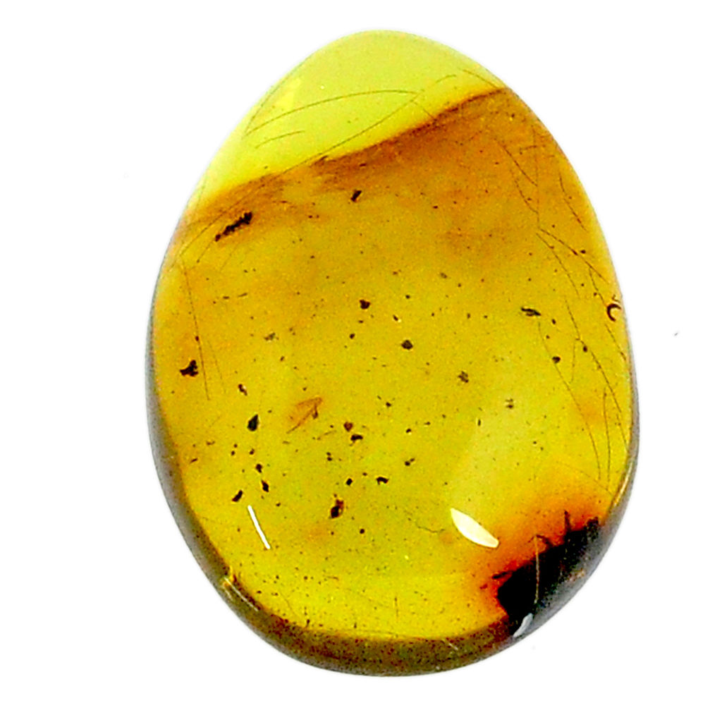 Natural 8.25cts amber from colombia green 24x16.5 mm fancy loose gemstone s22765