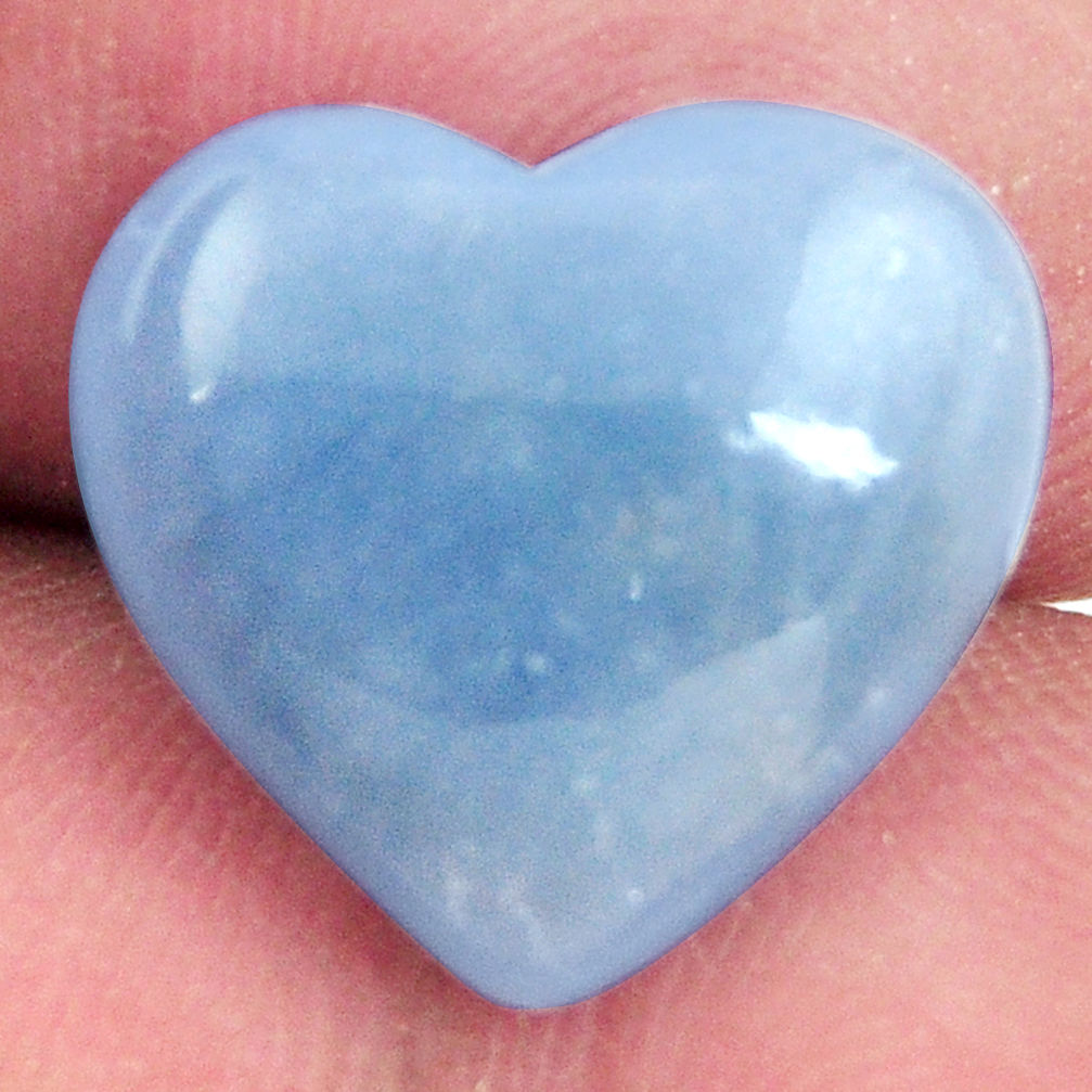 angelite blue cabochon 15x14 mm heart loose gemstone s17286