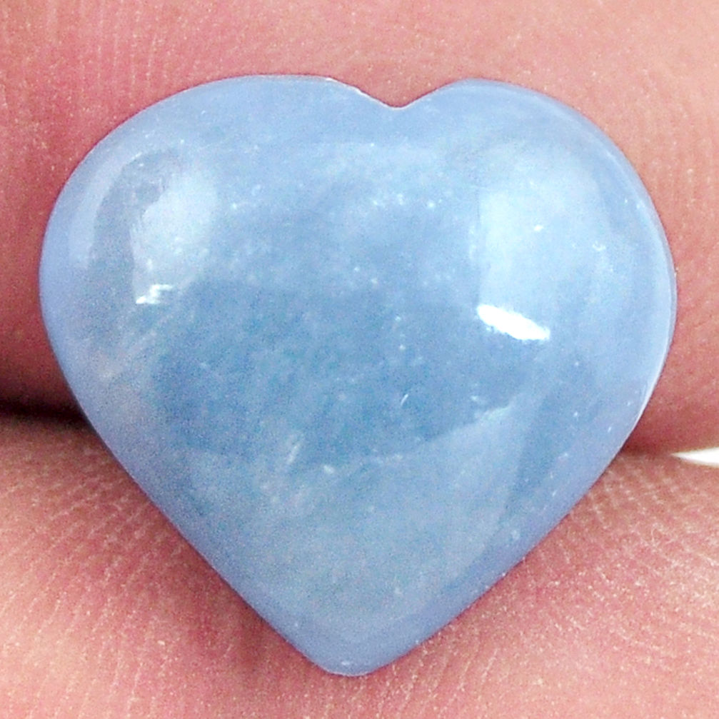 angelite blue cabochon 15x14 mm heart loose gemstone s17320