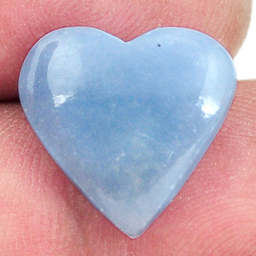 angelite blue cabochon 15x15 mm heart loose gemstone s17292